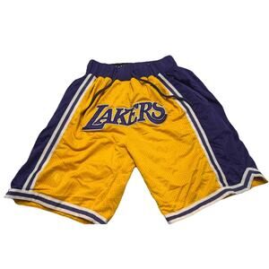 Just Don Los Angeles Lakers 1996-97 Throwback Basketball Shorts Men's Large NBA